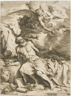 Saint Jerome Listening to the Trumpet of the Last Judgment, 1622-25. Creator: Jusepe de Ribera.
