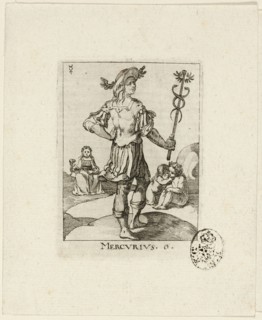 Mercurius, plate six from Der VII Planeten, n.d. Creator: Conrad Meyer.