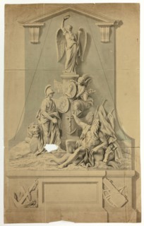 Design for Monument with Britannia and Neptune, n.d. Creator: John Bacon I.