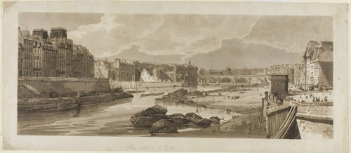View of the City with the Louvre, etc., taken from Pont Marie, from A Selection..., 1802. Creator: Thomas Girtin.