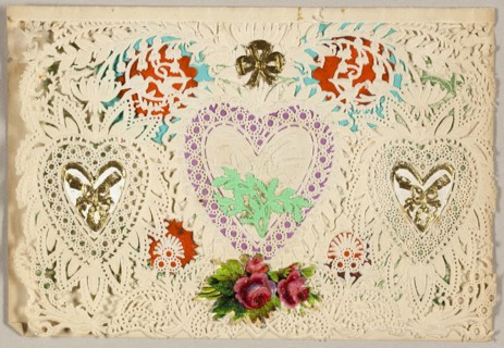 Untitled Valentine (Three Hearts), c.1865. Creator: Berlin & Jones.