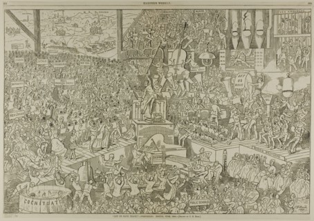 Let Us Have Peace! -Fortissimo, from Harper's Weekly, published June 19, 1869. Creator: Charles Green Bush.