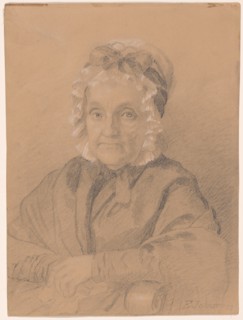 Portrait of Mrs. Jeremiah Chandler, 1847. Creator: Eastman Johnson.