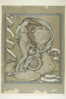 Figure Study for Rubaiyat of Omar Khayyam, c.1884, reworked 1911. Creator: Elihu Vedder.