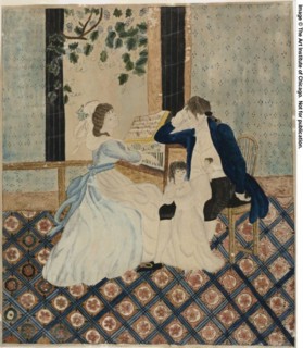 Family Group at Piano, c.1820. Creator: Eunice Pinney.