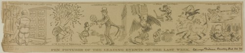Pen Pictures of the Leading Events of the Last Week, from Chicago Tribune, pub. Feb 26, 1893. Creator: Harold R Heaton.