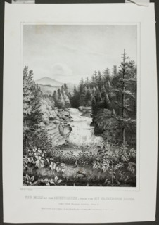 The Falls on the Amonoosuck, near the Mt. Washington House (Oakes' White..., 1848. Creator: Isaac Sprague.