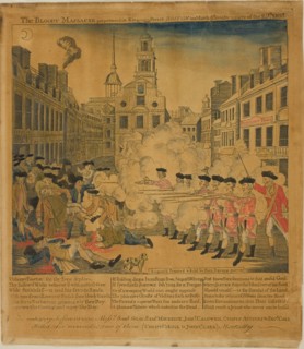 The Boston Massacre, 1770. Creator: Paul Revere.