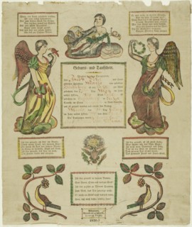 Birth and Baptism Certificate, 1814. Creator: Heinrich Ebner.