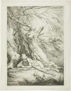 Brigand Lying Under a Tree, c.1785. Creator: Raphael Lamar West.