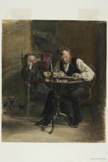 The Zither Player, 1876. Creator: Thomas Eakins.