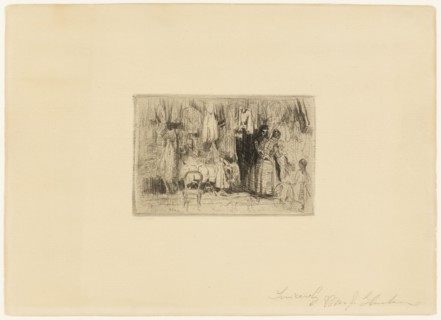 At the Dressmaker, 1895-1896. Creator: William James Glackens.