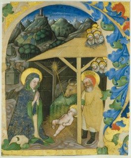 Nativity in an Initial H, 1430/40. Creator: Giovanni di Francia.