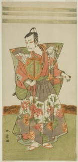 The Actor Ichikawa Danjuro V as Kudo Kanaishi in the Play Izu-goyomi Shibai no Ganjitsu..., c. 1772. Creator: Shunsho.
