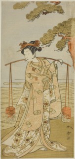 The Actor Segawa Kitsuji III as Murasame in the Play Gohiiki Kanjincho, Performed..., c. 1773. Creator: Shunsho.