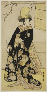 The Actor Segawa Kikunojo III as a Shirabyoshi Dancer in Musume Dojo-ji in the Play Ed..., c. 1783. Creator: Shunsho.