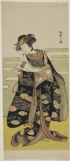The Actor Segawa Kikunojo III as Onami Disguised as the Dragon Princess in the Play..., c. 1778. Creator: Shunsho.
