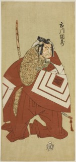 The Actor Ichikawa Danzo III as Kamakura no Gongoro Kagemasa (?) in the Play Otokoyama..., c. 1768. Creator: Shunsho.