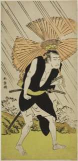 The Actor Nakamura Nakazo I as Ono Sadakuro in the Play Kanadehon Chushingura..., c. 1776. Creator: Shunsho.