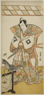 The Actor Ichikawa Danjuro V as Ashikaga Takauji in the Play Kaeribana Eiyu Taiheiki..., c. 1779. Creator: Shunsho.