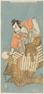 The Actor Nakamura Nakazo I as Osada no Taro in the play "Ima o Sakari Suehiro Genji..., c. 1768. Creator: Shunsho.