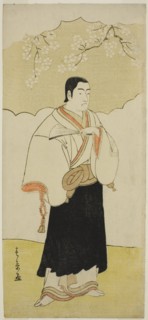 The Actor Ichikawa Monnosuke II as the Monk Renseibo in the Play Hatsumombi Kuruwa..., c. 1780. Creator: Shunsho.