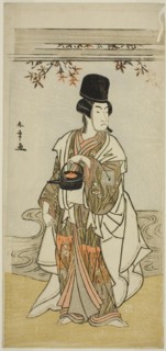 The Actor Ichikawa Monnosuke II as the Court Servant Shoheida Sadamori in the Play..., c. 1777. Creator: Shunsho.