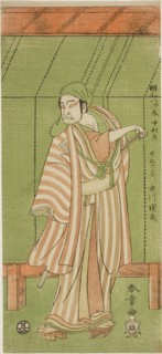 The Actor Ichikawa Danzo III as the Boathouse Man Kurofune Chuemon in the Play..., c. 1771. Creator: Shunsho.