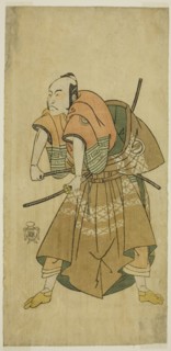 The Actor Sawamura Sojuro II as Omi no Kotoda (?) in the Play Shuen Soga Omugaeshi (?)..., c. 1768. Creator: Shunsho.