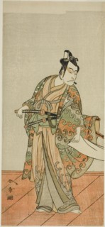 The Actor Ichikawa Danjuro V as Kudo Kanaishi (?) in the Play Izu-goyomi Shibai no..., c. 1772. Creator: Shunsho.
