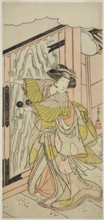 The Actor Nakamura Tomijuro I as Lady Hangaku (Hangaku Gozen) in the Play Wada-..., c. 1777. Creator: Shunsho.