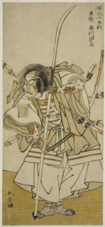 The Actor Ichikawa Danzo IV as Taira no Tomomori in the Play Yoshitsune Sembon-zakura..., c. 1777. Creator: Shunsho.