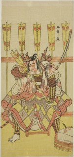 The Actor Ichikawa Danjuro V as Yanone Goro in the Play Kuruwa-gayoi Komachi Soga..., c. 1781. Creator: Shunsho.