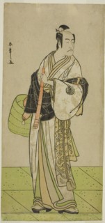 The Actor Ichikawa Ebizo as Kudo Suketsune Disguised as a Komuso in the Play Waka..., c. 1792. Creator: Shunsho.