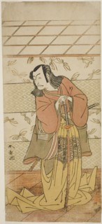 The Actor Ichikawa Danjuro V as Ashiya Doman in the Play Kikyo-zome Onna Urakata..., c. 1776. Creator: Shunsho.