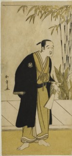 The Actor Otani Tomoemon I as Kajino Choan (?) in the Play Hono Nitta Daimyojin (?)..., c. 1777. Creator: Shunsho.