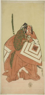 The Actor Ichikawa Danzo III as Sanada no Yoichi (?) in the Play Sanada no Yoichi..., c. 1767. Creator: Shunsho.