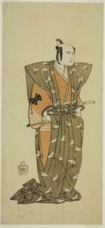 The Actor Bando Mitsugoro I as Soga no Juro Sukenari (?) in the Play Shuen Soga..., c. 1768. Creator: Shunsho.