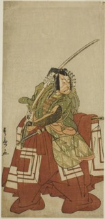 The Actor Ichikawa Danjuro V as Arakawa Taro in the Play Date Nishiki Tsui no Yumitori..., c. 1778. Creator: Shunsho.