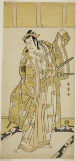 The Actor Nakamura Nakazo I as Nagao Terutora in the Play Kuruma-gakari Tekuda no..., c. 1783. Creator: Shunsho.