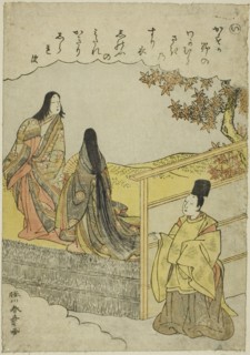 I: Coming of Age, from the series "Tales of Ise in Fashionable Brocade Pictures..., c. 1772/73. Creator: Shunsho.