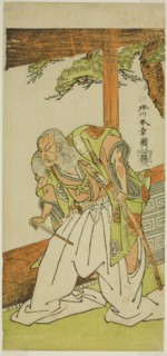 The Actor Otani Hiroemon III as Shinoda Jirodayu in the Play Keisei Momiji no Uchikake..., c. 1772. Creator: Shunsho.