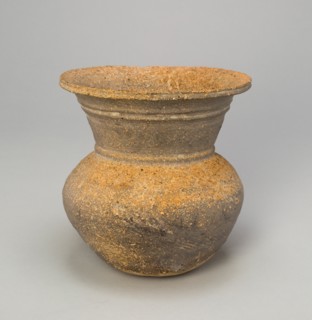 Globular Jar with Trumpet-Shaped Mouth, Korea, Three Kingdoms period..., 5th/6th century. Creator: Unknown.
