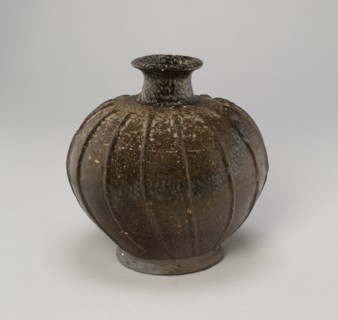 Jar with Vertical Ribs, Korea, Three Kingdoms period (57 B.C.-A.D. 668), Silla..., 7th century. Creator: Unknown.