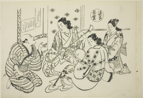 The Waka Murasaki Chapter from "The Tale of Genji" (Genji Waka Murasaki)...parodies, c. 1710. Creator: Okumura Masanobu.