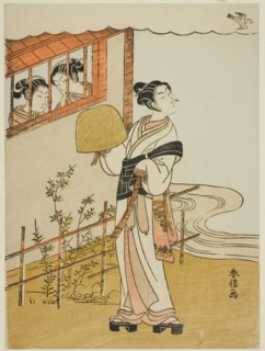 (Facsimile) The Fourth Month (Uzuki), from the series "Popular Versions of Immortal Poets..., c1768. Creator: Suzuki Harunobu.