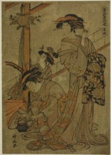 Morning of Iris, from the series "Five Festivals in the Pleasure Quarters (Hanakuruwa...", c. 1779. Creator: Torii Kiyonaga.