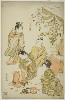 The Doll Festival, from the series "Precious Children's Games of the Five Festivals...", c. 1801. Creator: Torii Kiyonaga.