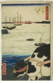 The Beach at Takanawa (Takanawa kaigan), from the series "Thirty-six Views of the..., 1862. Creator: Utagawa Hiroshige II.