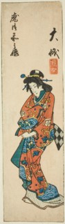 Oiso, section of sheet no. 3 from the series "Cutout Pictures of the Tokaido..., c. 1848/52. Creator: Ando Hiroshige.